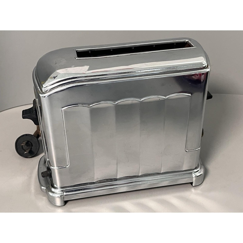 Vintage 1930s Toastmaster Model 1A4 110V McGraw Electric Art Deco Chrome- Works! - Picture 3 of 14